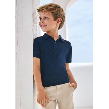 Kids Dark Blue Polo T-Shirt Knit Mayoral