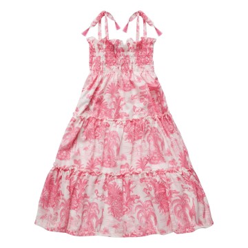 Παιδικό Ροζ Φόρεμα Θαλάσσης Ζούγκλα Marie Raxevsky