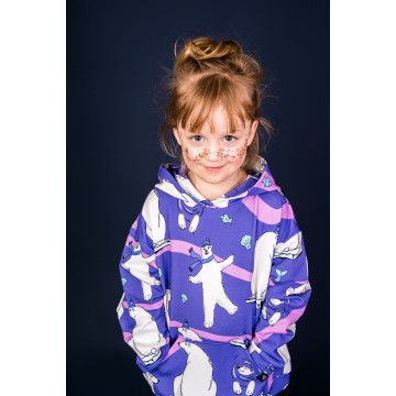 Children's Purple Sweatshirt With Polar Bears Mullido