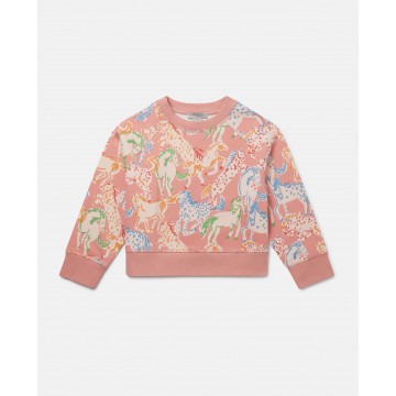 Kids Multicolour Horse Print Sweatshirt Stella Mc Cartney