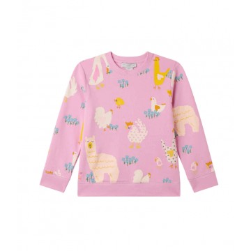 Kids Pink Animal Farm Sweatshirt Stella McCartney