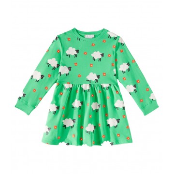 Kids Printed Green Dress...