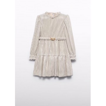 Children's Gold Pleated Dress Abel and Lula