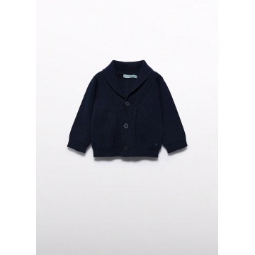 Baby Dark Blue Knitted Cardigan Abel and Lula