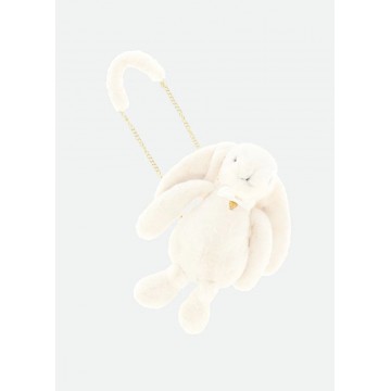 Children's White Rabbit Fur Bag Angel Face