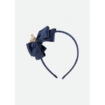 Children's Navy Blue Hairpiece With A Crown Angel Face