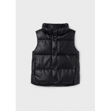 Children's Black Girl's Sleeveless Jacket Mayoral