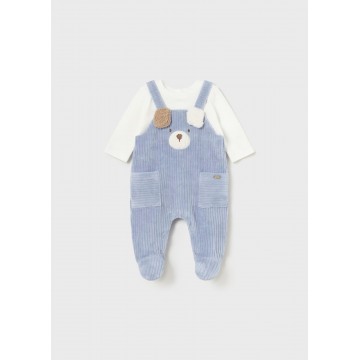 Baby Ciel Corduroy Onesie Teddy Bear Mayoral