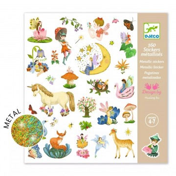 Girls Stickers On Tabs Unicorns-Fairies Djeco