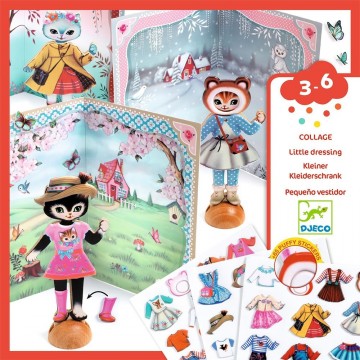 Children's Stickers ''Dress Up the Kittens'' Djeco