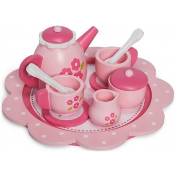 Children's Pink Wooden Tea Set Djeco