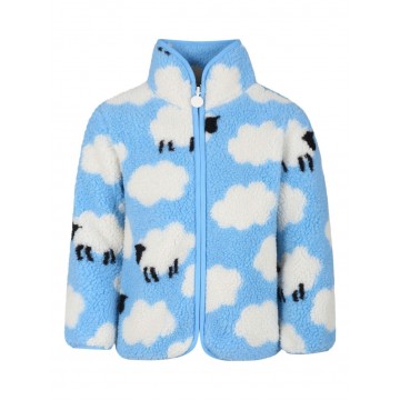 Children's Light Blue Fleece Jacket With Sheep Stella McCartney