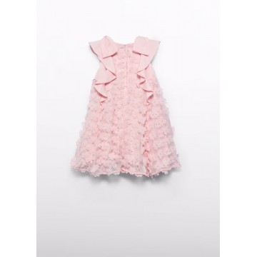 Kid's Pink Dress With Flowers