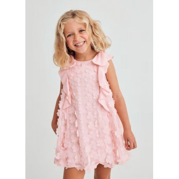 Kid's Pink Dress With Flowers