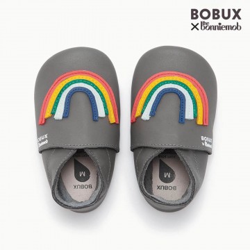 Bobux Grey Rainbow Baby Shoes