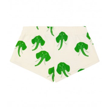 Elephants printed cotton shorts