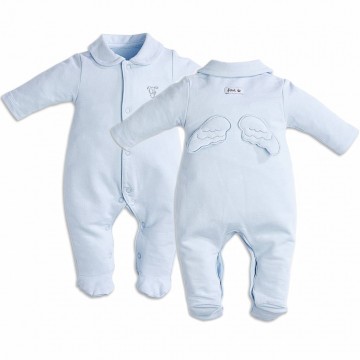 First Baby Light Blue Onesie with Wings on the Back
