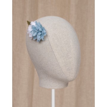 Abel and Lula Children's Hair Clip with Blue and White Flowers
