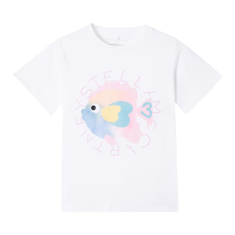 Stella McCartney Kids Printed Cotton Jersey T-shirt With Fish