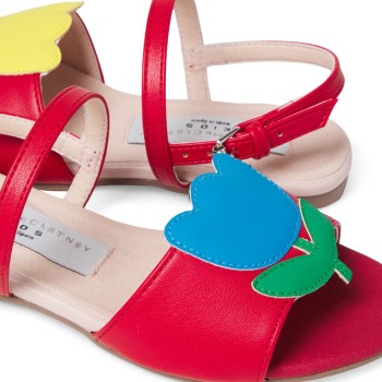 Stella McCartney Kids Κόκκινα Σανδάλια Με Του΄λίπες