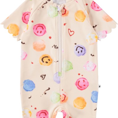 Molo Riley Κρεμ Μαγιό Με Χαμόγελα