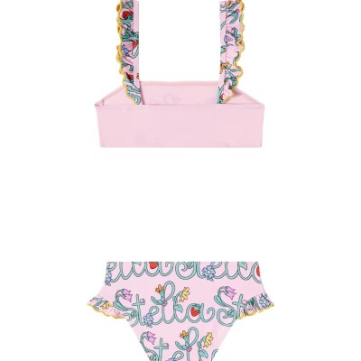 Stella McCartney Kids Logo Ruffled Bikini