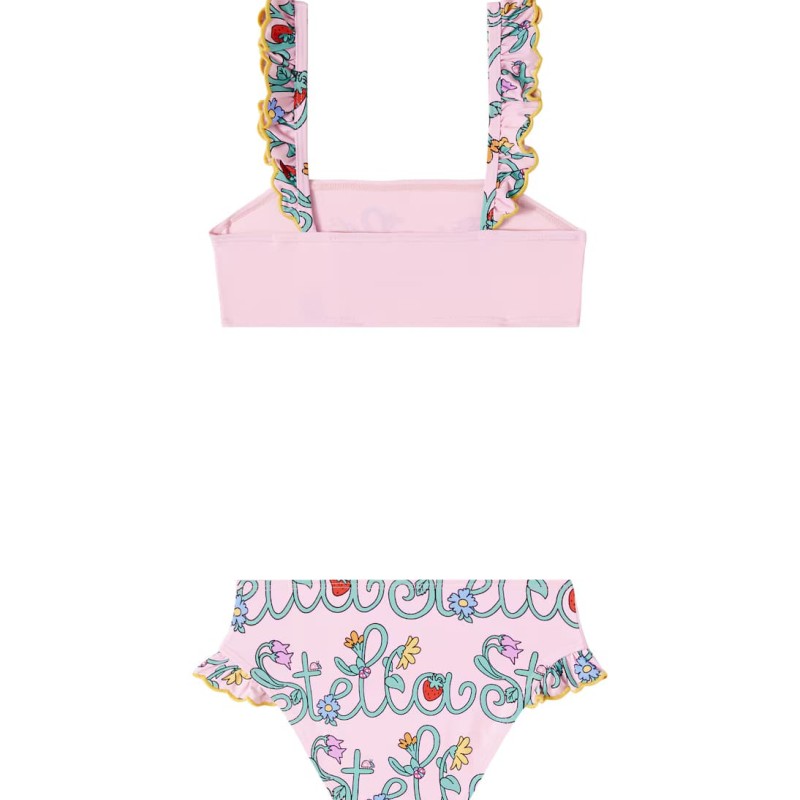Stella McCartney Kids Logo Ruffled Bikini