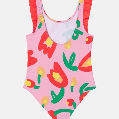 Stella McCartney Kids Printed swimsuit Red With Flowers