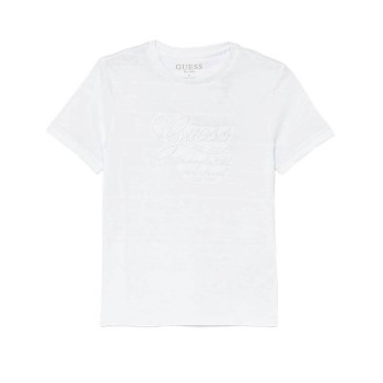 Guess Παιδικό Κοντομάνικο T-shirt Λευκό με Κεντητό Λογότυπο για Αγόρι Guess Παιδικό Κοντομάνικο T-shirt Λευκό με Κεντητό Λογότυπο για Αγόρι