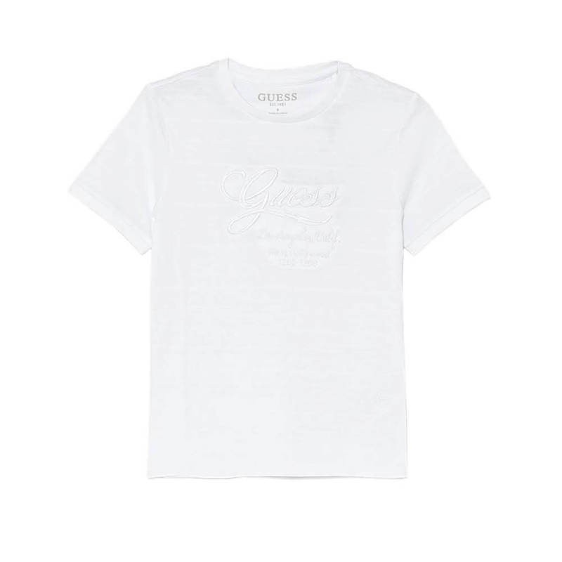 Guess Παιδικό Κοντομάνικο T-shirt Λευκό με Κεντητό Λογότυπο για Αγόρι Guess Παιδικό Κοντομάνικο T-shirt Λευκό με Κεντητό Λογότυπο για Αγόρι