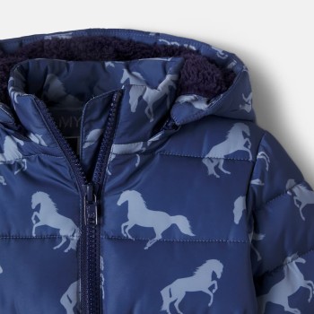 Stella McCartney Kids Φουσκωτό μπουφάν με στάμπα 