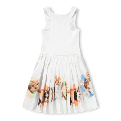 Molo Cassandra Λευκό Παιδικό Φόρεμα Με Σκύλο