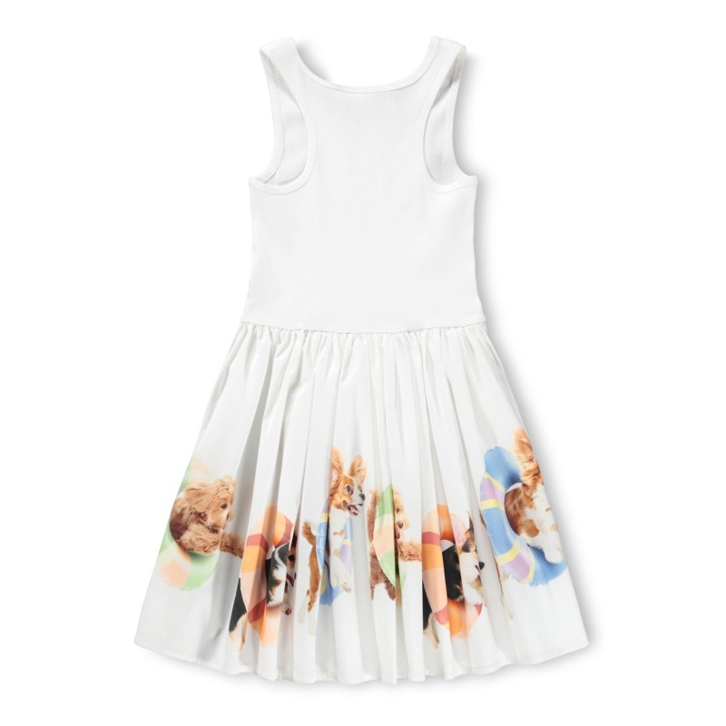 Molo Cassandra Λευκό Παιδικό Φόρεμα Με Σκύλο