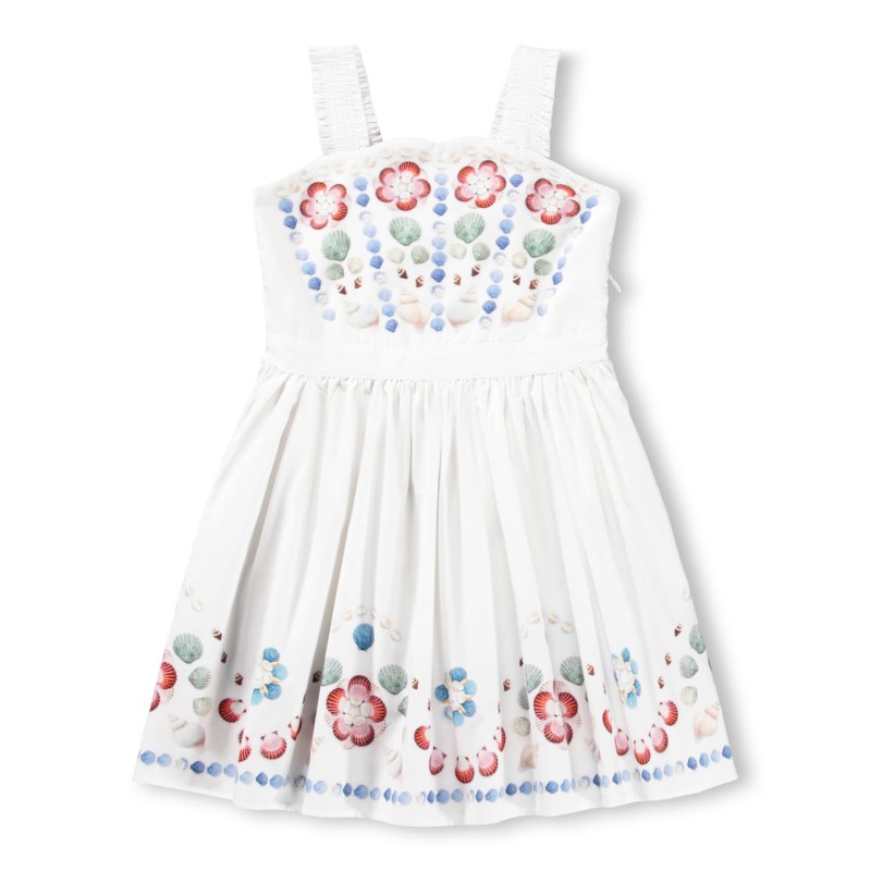 Molo Cimi Λευκό Παιδικό Φόρεμα Με Σκυλάκια