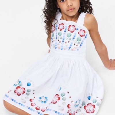 Molo Cimi Λευκό Παιδικό Φόρεμα Με Σκυλάκια