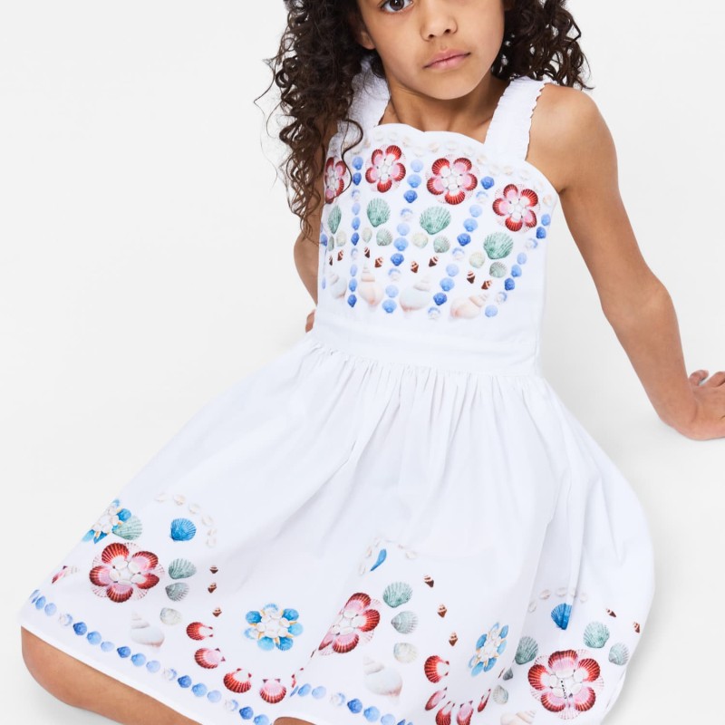 Molo Cimi Λευκό Παιδικό Φόρεμα Με Σκυλάκια