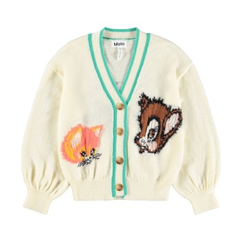 Molo Λευκή παιδική ζακέτα Gaby "Buttercream"   Molo Λευκή παιδική ζακέτα Gaby "Buttercream"