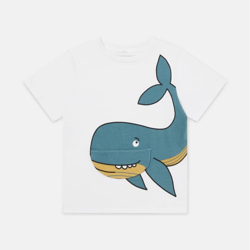 Stella McCartney Kids Whale Graphic Short Sleeve T-Shirt