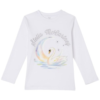 Stella Mc Cartney White Longsleeve Shirt With Swan Stella Mc Cartney White Longsleeve Shirt With Swan