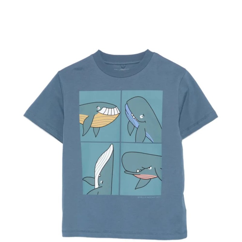 Stella McCartney Kids Μπλε Μπλούζα Με Φάλαινα