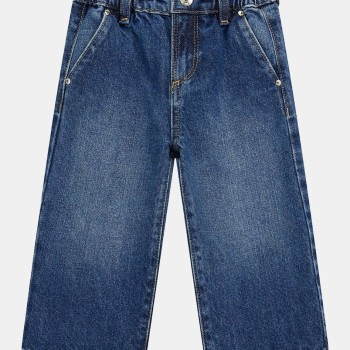 Guess Παιδικό Τζιν Παντελόνι Culotte με Λουρέξ Κλωστή για Κορίτσι