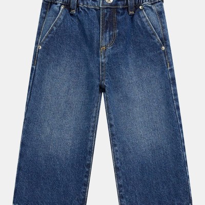 Guess Παιδικό Τζιν Παντελόνι Culotte με Λουρέξ Κλωστή για Κορίτσι