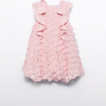 Παιδικό Ροζ Φόρεμα Με Λουλούδια