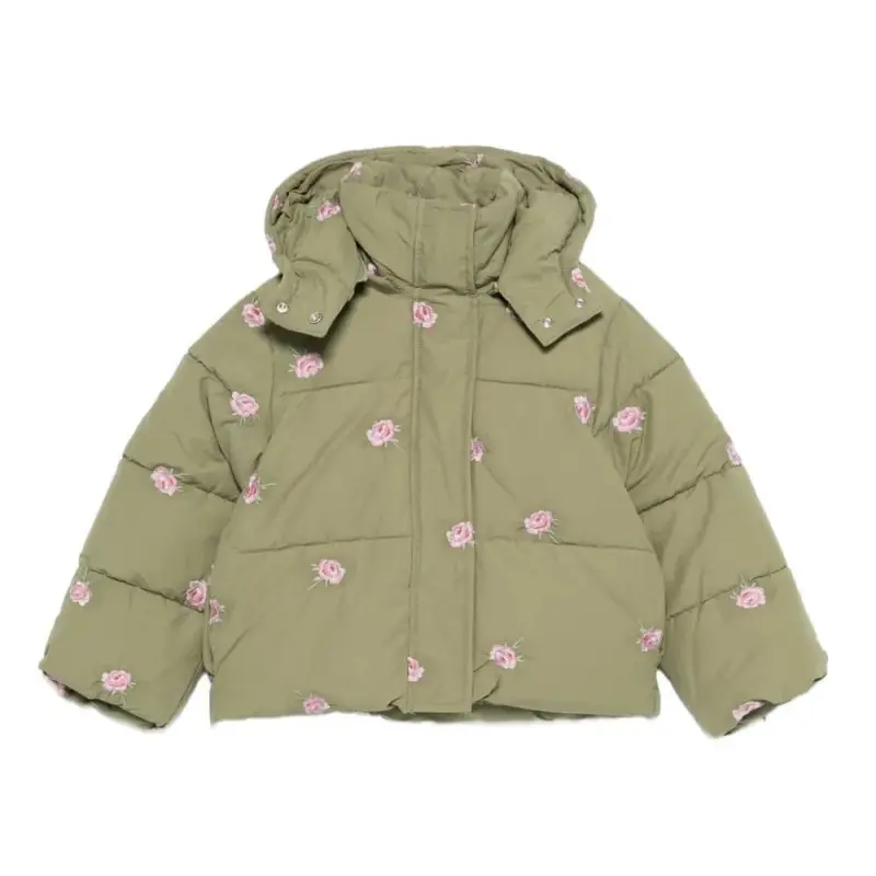 Stella McCartney Kids embroidered puffer jacket - 31814854