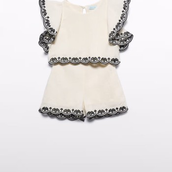 Abel & Lula Παιδικό Λευκό  Σετ  Με Μάυρες Λεπτομέρειες