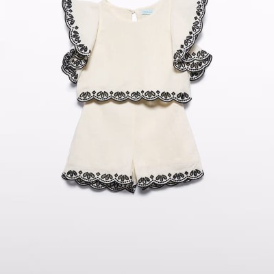 Abel & Lula Παιδικό Λευκό  Σετ  Με Μάυρες Λεπτομέρειες