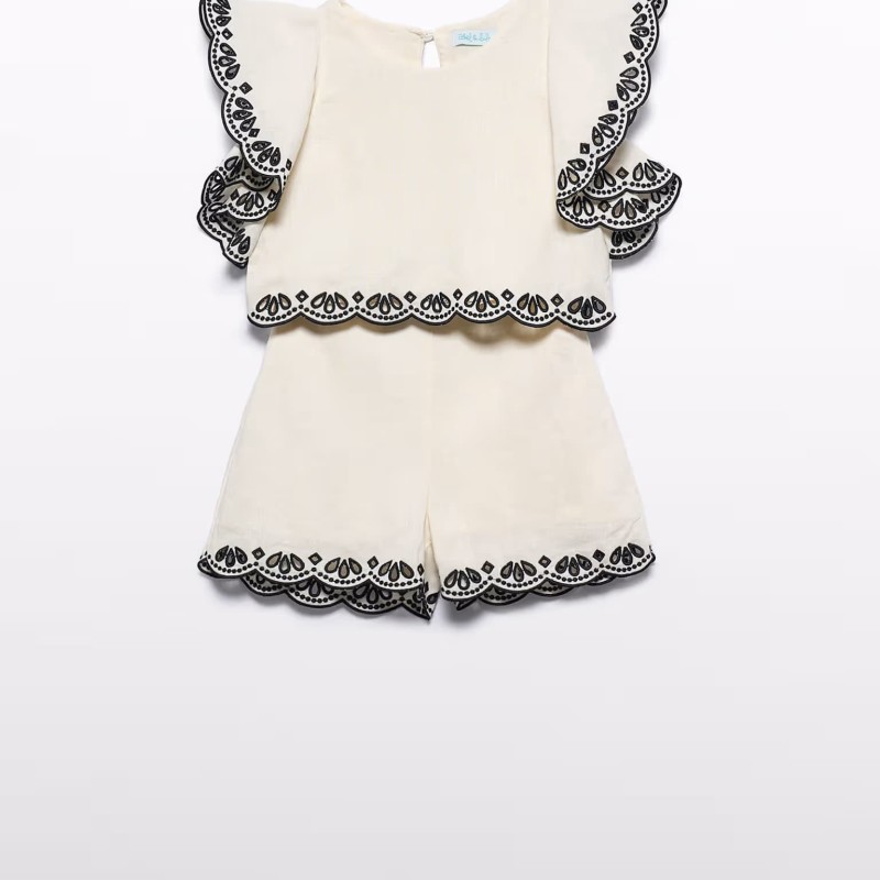 Abel & Lula Παιδικό Λευκό  Σετ  Με Μάυρες Λεπτομέρειες