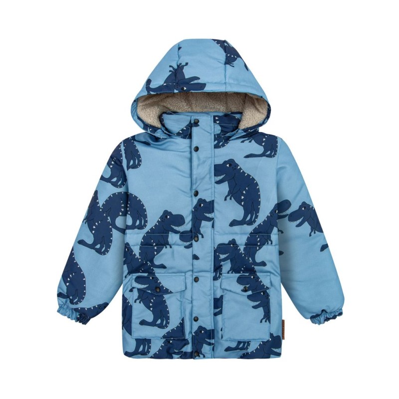 Dear Sophie Long Blue Jacket With Dinosaurs