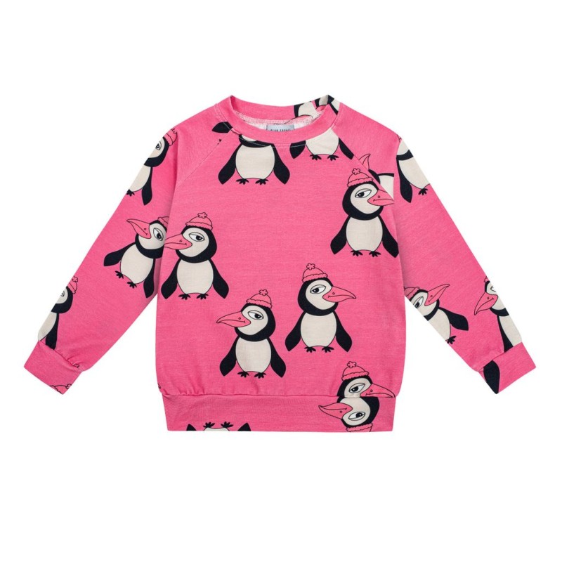 Dear Sophie Pink Sweatshirt With Penguins