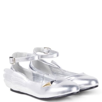 Stella McCartney Kids Μπαλαρίνα Ασημί Με Κύκνο